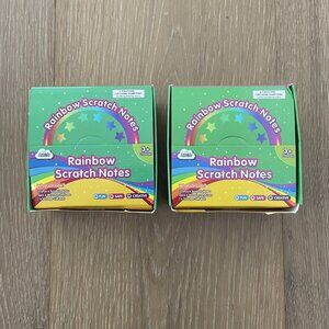 ZMLM Rainbow Scratch Notes Bundle of 2 boxes 125 pieces Wooden Stylus Arts Craft